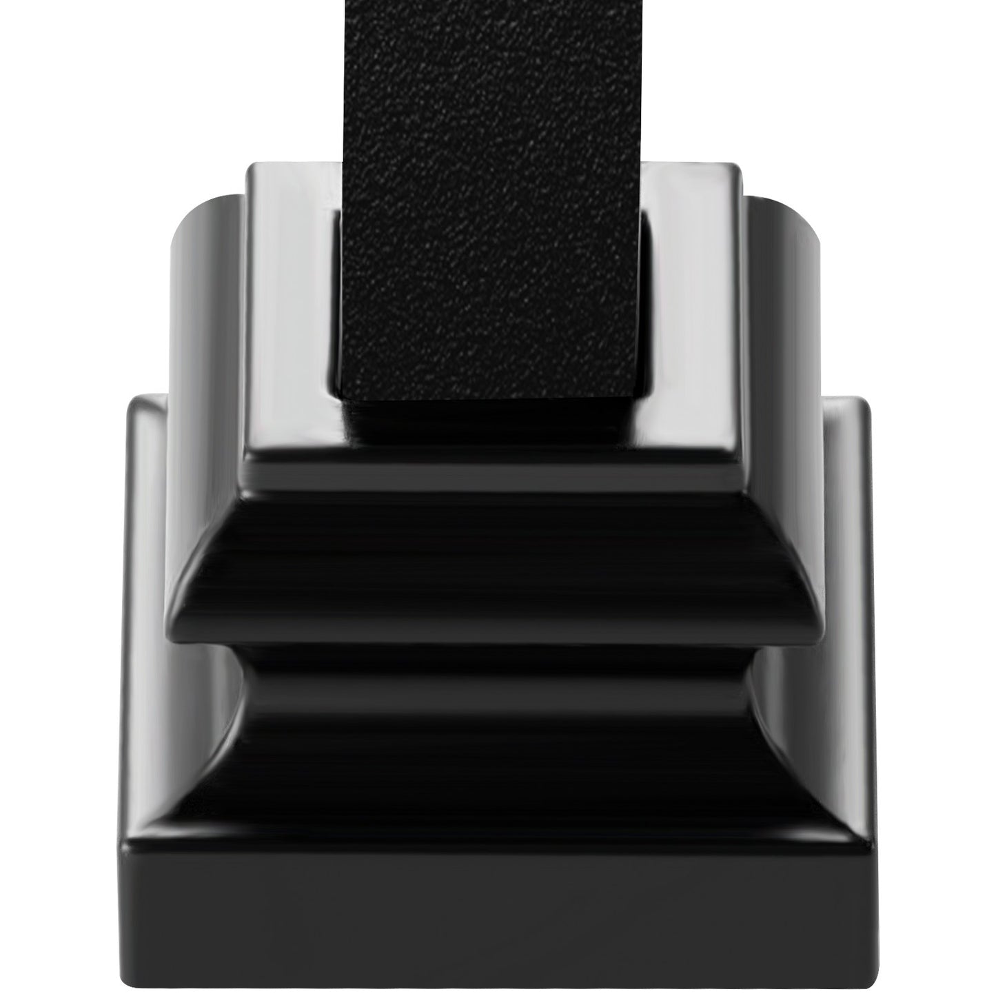 Balusterskor i aluminiumlegering, platt sko med skruvhål för 1/2 tums fyrkantig rullkorg, vridknötrappbaluster, metallspindelräcke, satinsvart (50 st)