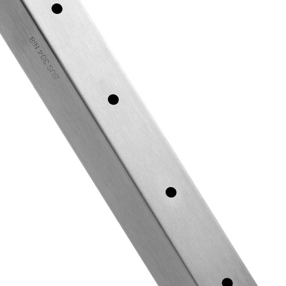 Kabelräckesstolpe, 36" x 1" x 2" stålräckesstolpe med horisontellt hål, 11 förborrade hål, kabelräckesstolpe i rostfritt stål SUS304 med horisontellt och böjt fäste, LGZYY91.42.551C3JV0