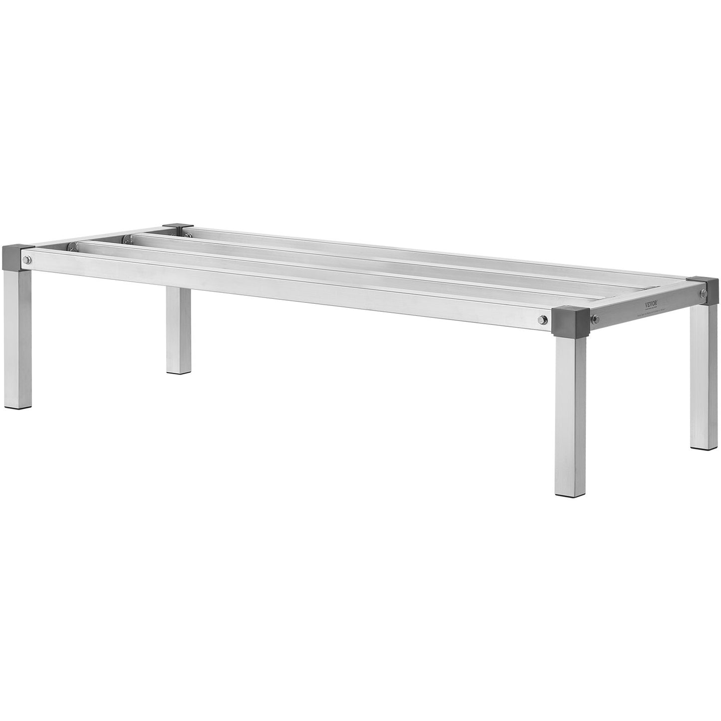 Aluminiumställ för lastutrymme, 112 x 50 cm kommersiellt golvställ för livsmedel, 30 cm från golvet, helsvetsat förvaringsställ i aluminium med en kapacitet på 450 kg, för förvaring i restauranger, kök, garage och fordon