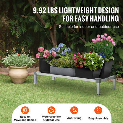 Aluminiumställ för lastutrymme, 112 x 51 cm kommersiellt golvställ för livsmedel, 20 cm från golvet, helsvetsat förvaringsställ i aluminium med en kapacitet på 450 kg, för förvaring i restauranger, kök, garage och fordon