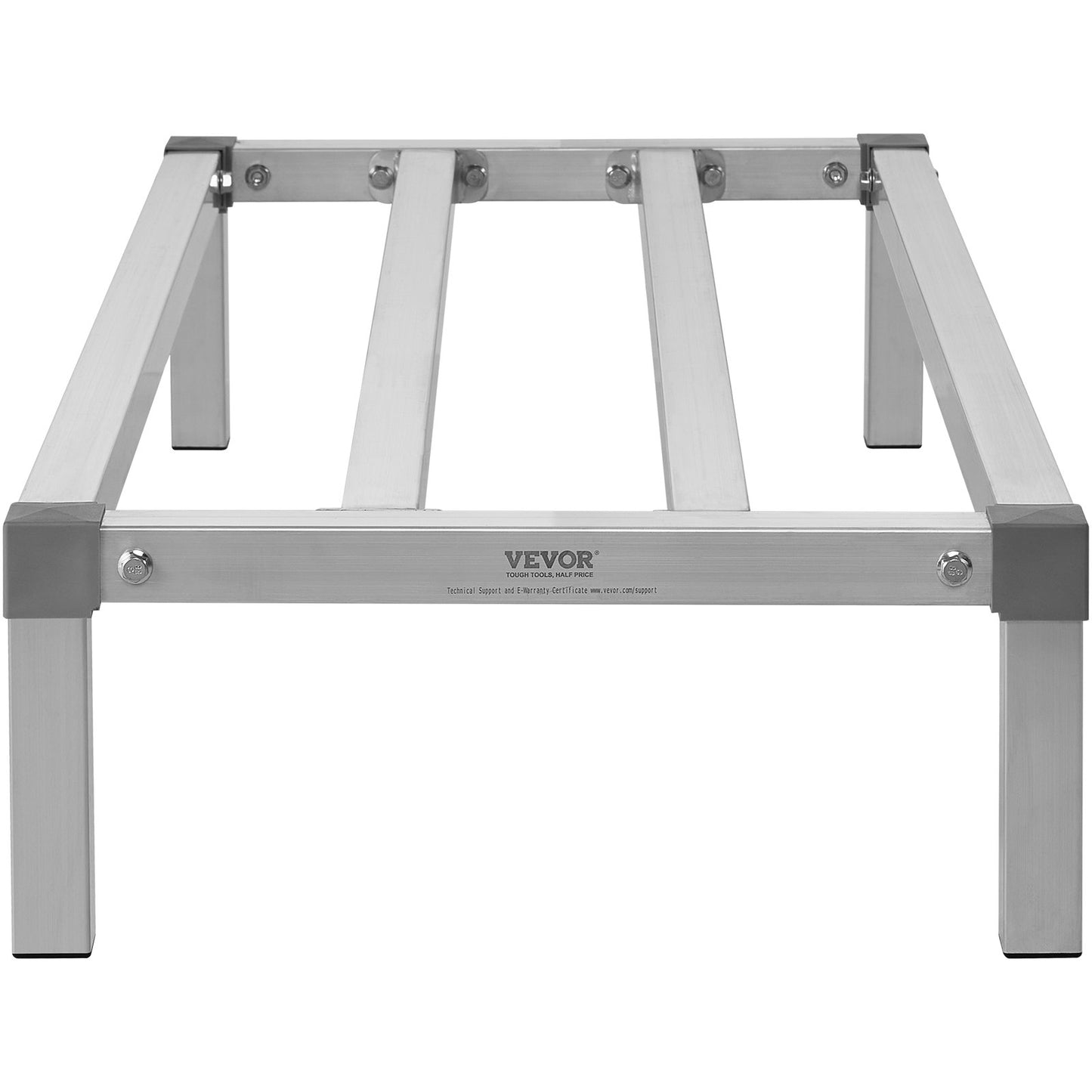 Aluminiumställ för lastutrymme, 112 x 51 cm kommersiellt golvställ för livsmedel, 20 cm från golvet, helsvetsat förvaringsställ i aluminium med en kapacitet på 450 kg, för förvaring i restauranger, kök, garage och fordon