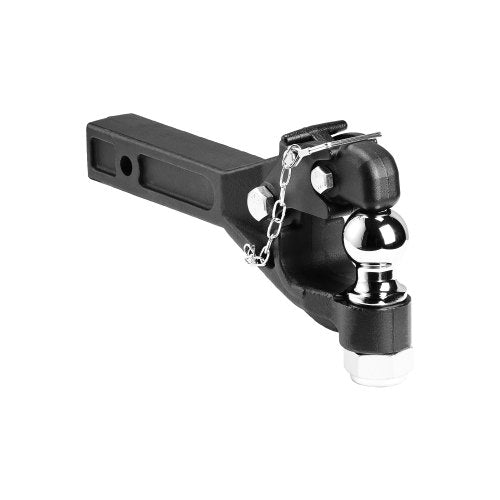 Pintle Hook, 16000 lbs Towing Capacity, Pintle Hook Hitch for 2-inch Hitch Hook Military Receiver, Combination 2-inch Hitch Ball, Fits 2.5 to 3-inch Lunette Ring, Black Powder Coat, for Trailers