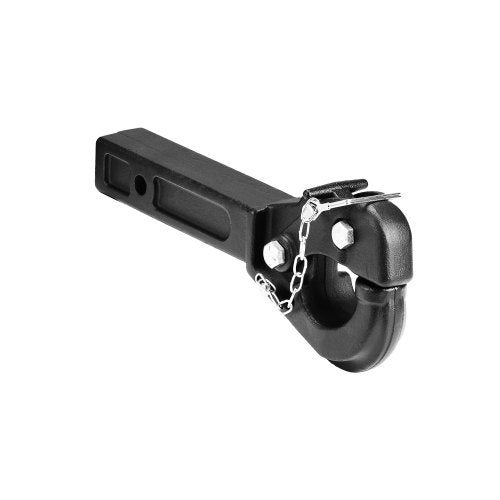 Pintle Hook, 20000 lbs Towing Capacity, Pintle Hitch Receiver for 2-inch Hitch Hook Military Receiver, Fits 2.5 to 3-inch Lunette Ring, 15.6-inch Length, Black Powder Coat, for Various Trailers