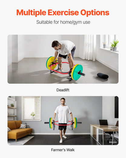 Trap Bar Hex Bar, 50 mm sexkantsstång, 240 kg kapacitet för axelremsstänger, tyngdlyftnings- och styrketräningsutrustning, hemmagym för knäböj, marklyft, axelpress, röd