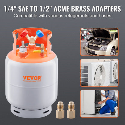 Återvinning av köldmedium 13,6 kg cylindertank med flytbrytare