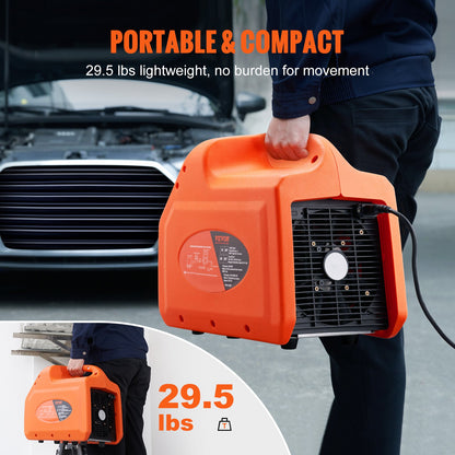 Portable 3/4 HP Refrigerant Recovery Machine - AC Recovery Machine with High Pressure Protection 220-240V 60Hz Recovery Machine HVAC for Vapor Liquid Refrigerant, Car Air Conditioning