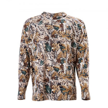 Camo Hoodie, Medium Size, Men Pullover Hooded Sweatshirt, Moisture Wicking & Breathable, Quick-dry, Hiking Fishing Shirt with Hood, Long Sleeves Hunting Shirts for Spring & Summer Outdoor Work