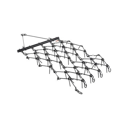 Drag Harrow, 4 ft x 5.6 ft Durable Chain Harrow with 80 Sharp Teeth, Suitable for ATV UTV Tractor, Ideal for Soil Preparation, Seeding, Smoothing Landscapes, and Yard Gravel Driveway Maintenance