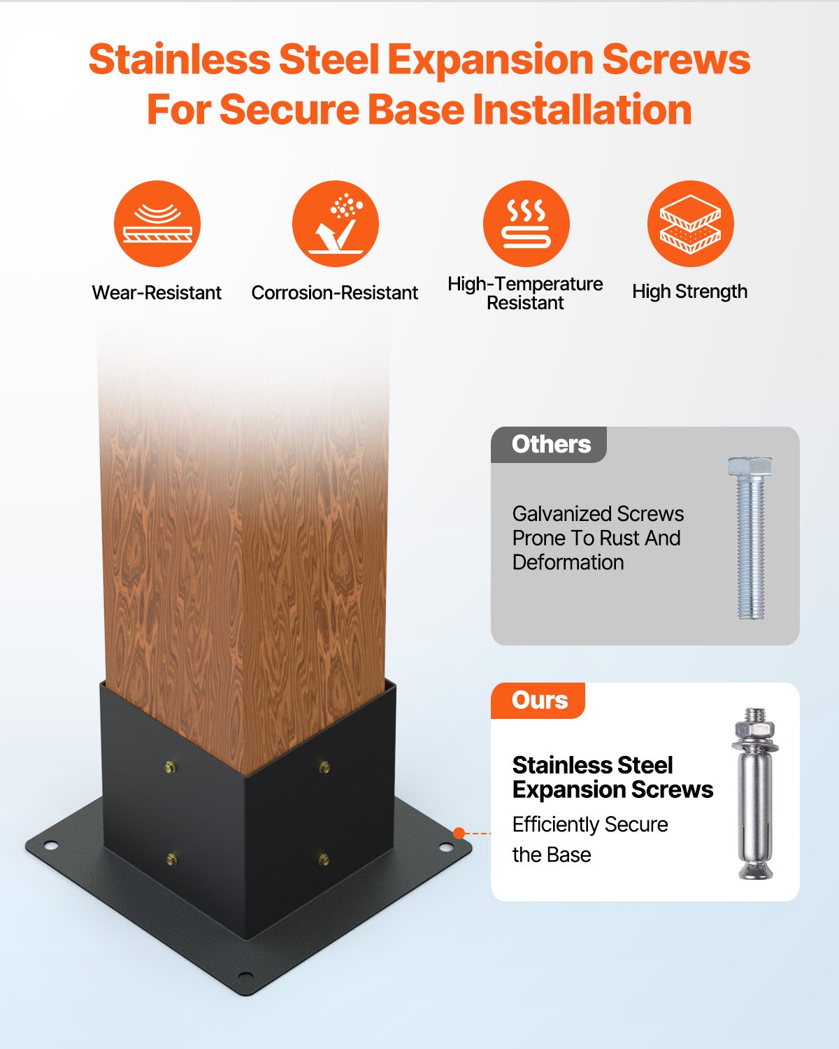 Pergola Bracket Kit, 6x6 Inch (Inner Size 142 x 142 mm), 4 Pcs 3-Way Heavy Duty Corner Bracket Woodworks DIY Post Base Kit, Easy Installation Wooden Beams for Gazebos, Patio Pergolas, Log Cabin