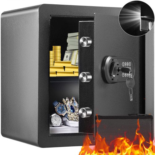 Safe, 51.0 L Home Safe, Steel Security Safe with Digital Keypad and 2 Keys, Cabinet Safe with Fire-proof Bag, Protect Cash, Gold, Jewelry, Documents for Home, Hotel, 40.1 x 33.0 x 42.9 cm