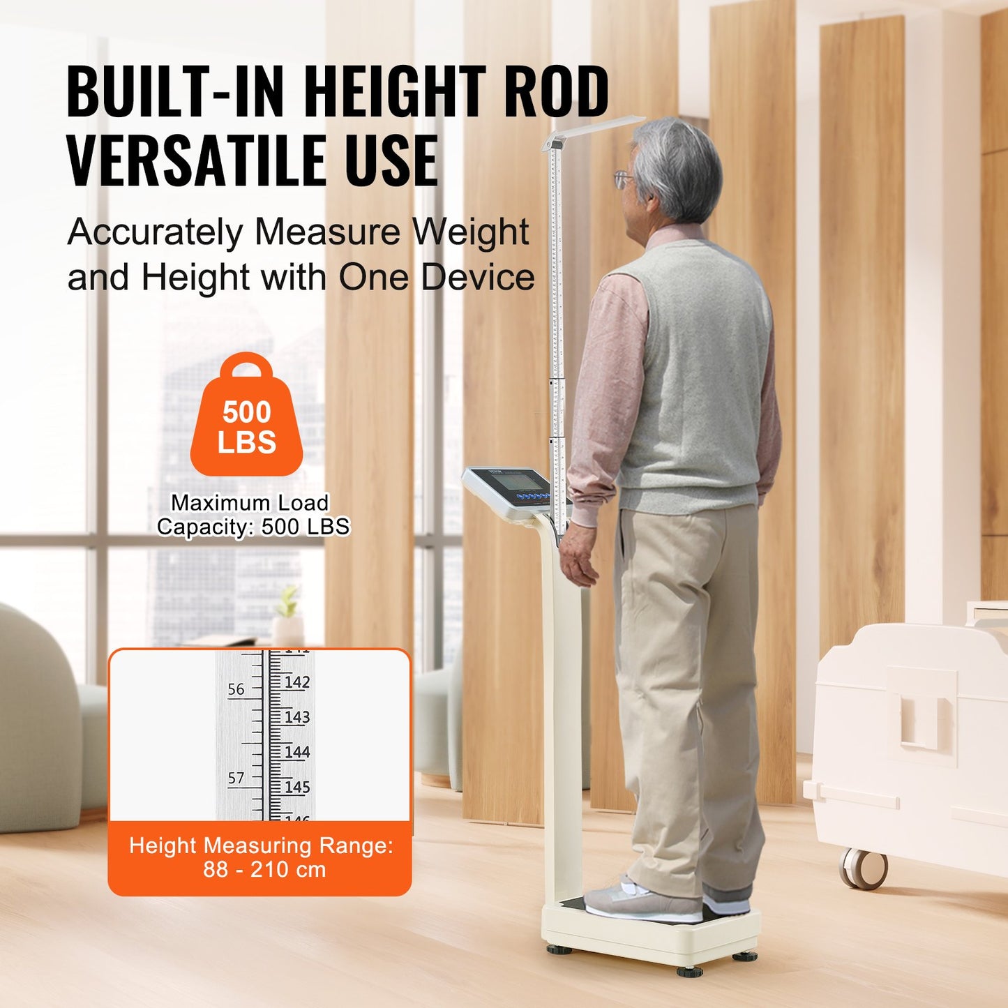 Medicinsk digitalvåg Professionell läkarvåg för viktlängd 226,8 kg