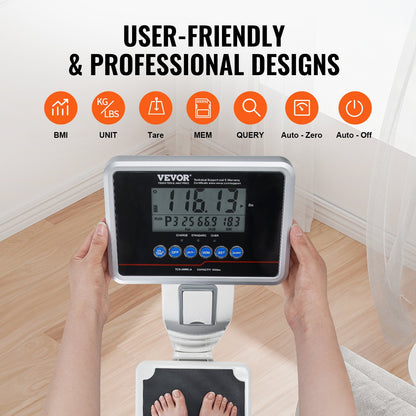 Medicinsk digitalvåg Professionell läkarvåg för viktlängd 226,8 kg