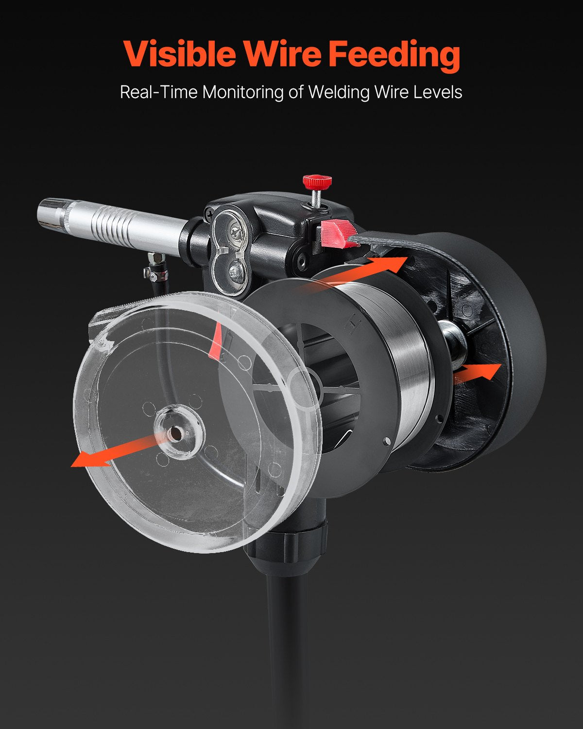 100A spolpistol med 10FT kabel, kompatibel med Hobart Handler 210 MVP Mig-svetsar, lämplig för 0,023", 0,030" och 0,035" flusstråd/solid/aluminiumsvetstråd