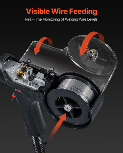 200A spolpistol med 6 meter kabel, kompatibel med Hobart IronMan 240 Mig-svetsar, lämplig för 0,030" och 0,035" flusstråd/solid/aluminiumsvetstråd