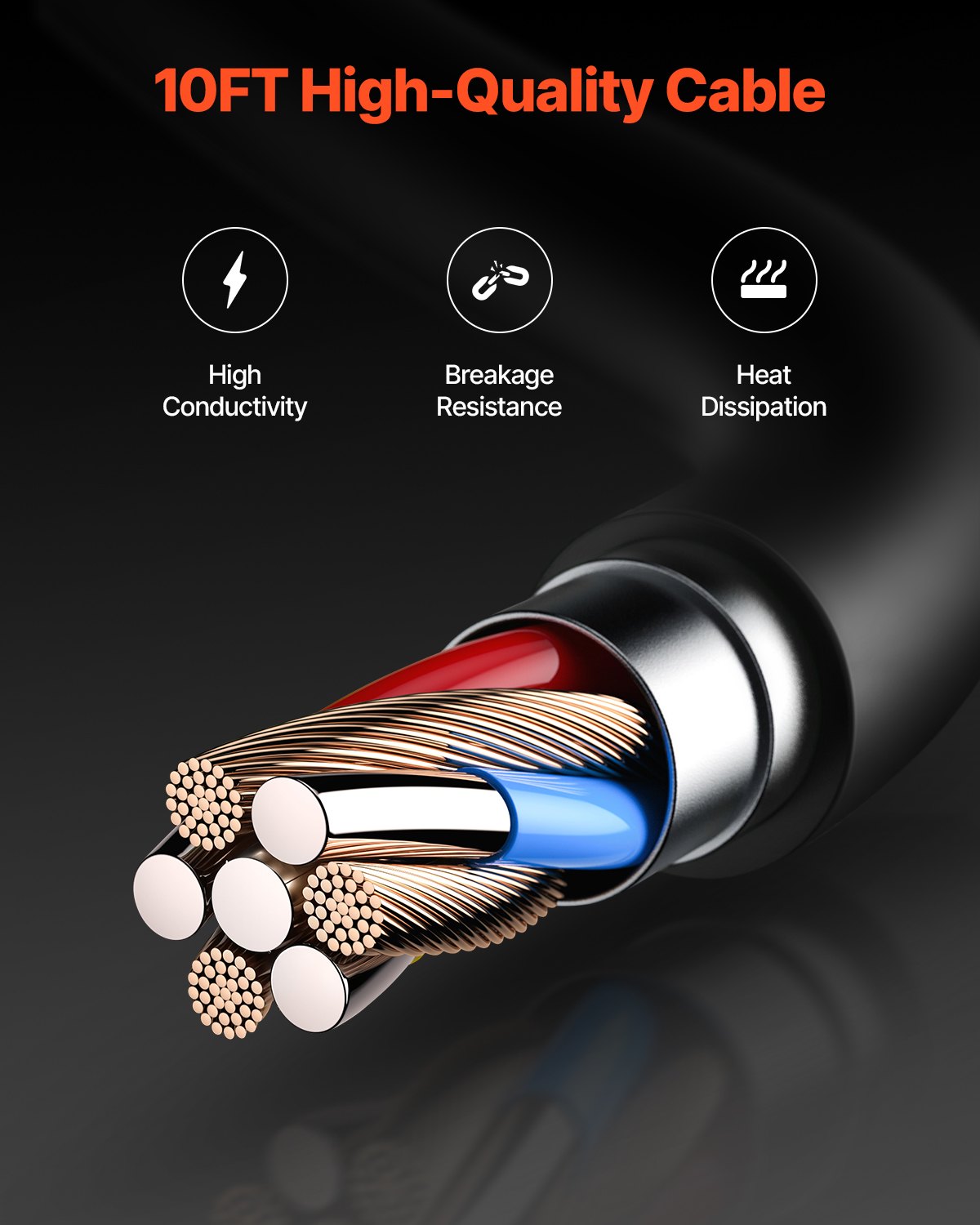 200A spolpistol med 10FT kabel, kompatibel med W Weldpro MlG200GDsv200 och MIG155GD svetsar, lämplig för 0,030" och 0,035" flusstråd/solid/aluminiumsvetstråd