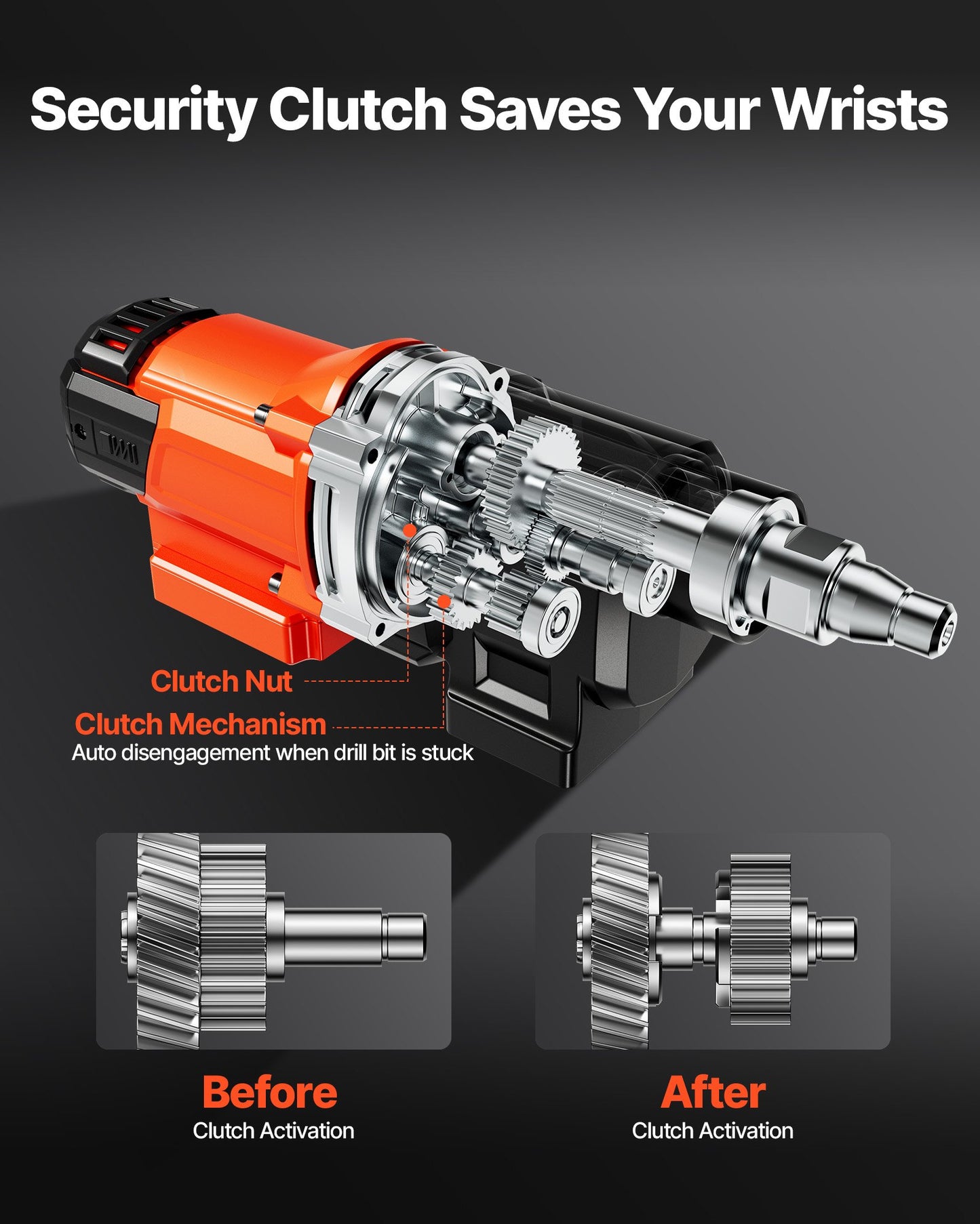Diamantkärnborrmaskin, 20–254 mm borrdiameter, stativmonterad torr- och våtkärnborrrigg för betong med 10 bits, 535/920 varv/min 2-växlad, UNC1 1/4-7 gänga, för betong och tegelsten, 2500 W