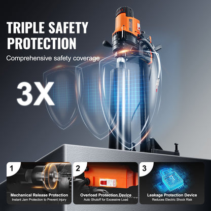 Core Drill Machine 2.03-20.1 cm Dia 3000W Diamond Core Drill Rig with Stand