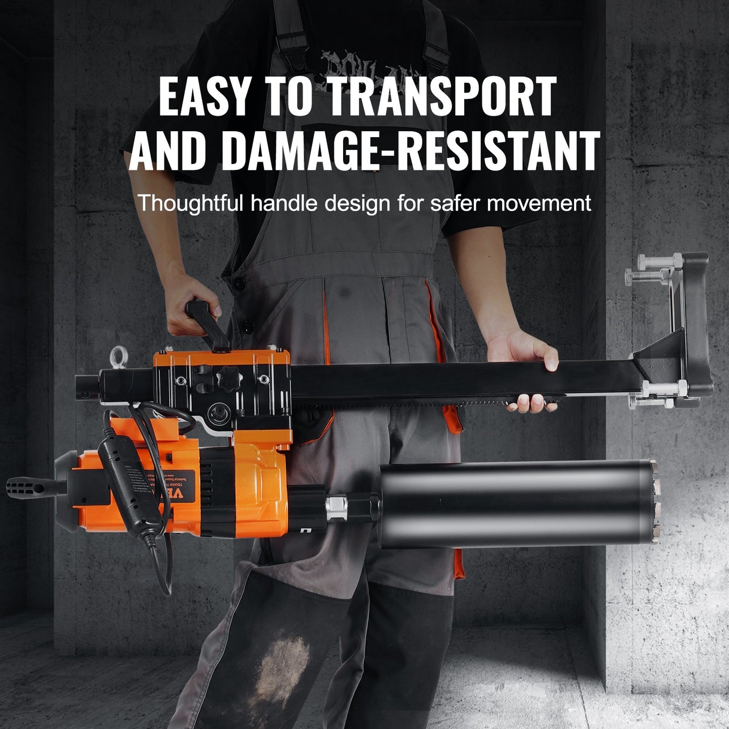 Core Drill Machine 2.03-30 cm Dia 3500W Diamond Core Drill Rig with Stand