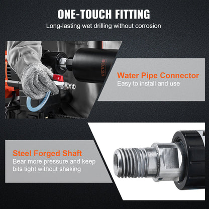 Diamantkärnborrmaskin Betongkärnborrigg Hjul 3200W 750 RPM