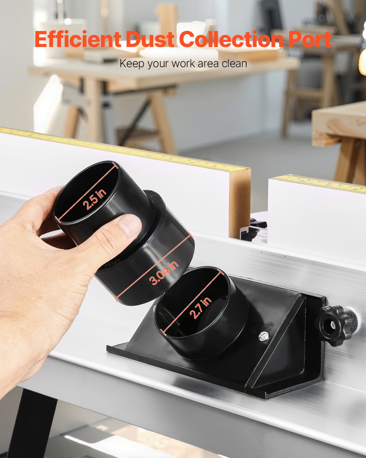 Precisionsfrässystem, 800 x 606 mm / 31,5 tum x 23,9 tum, tillbehörssats för fräsbord med justerbart anslag, MDF-topp, robust metallbas, dammuppsamlingsport, kompatibel med fräsar och olika borr