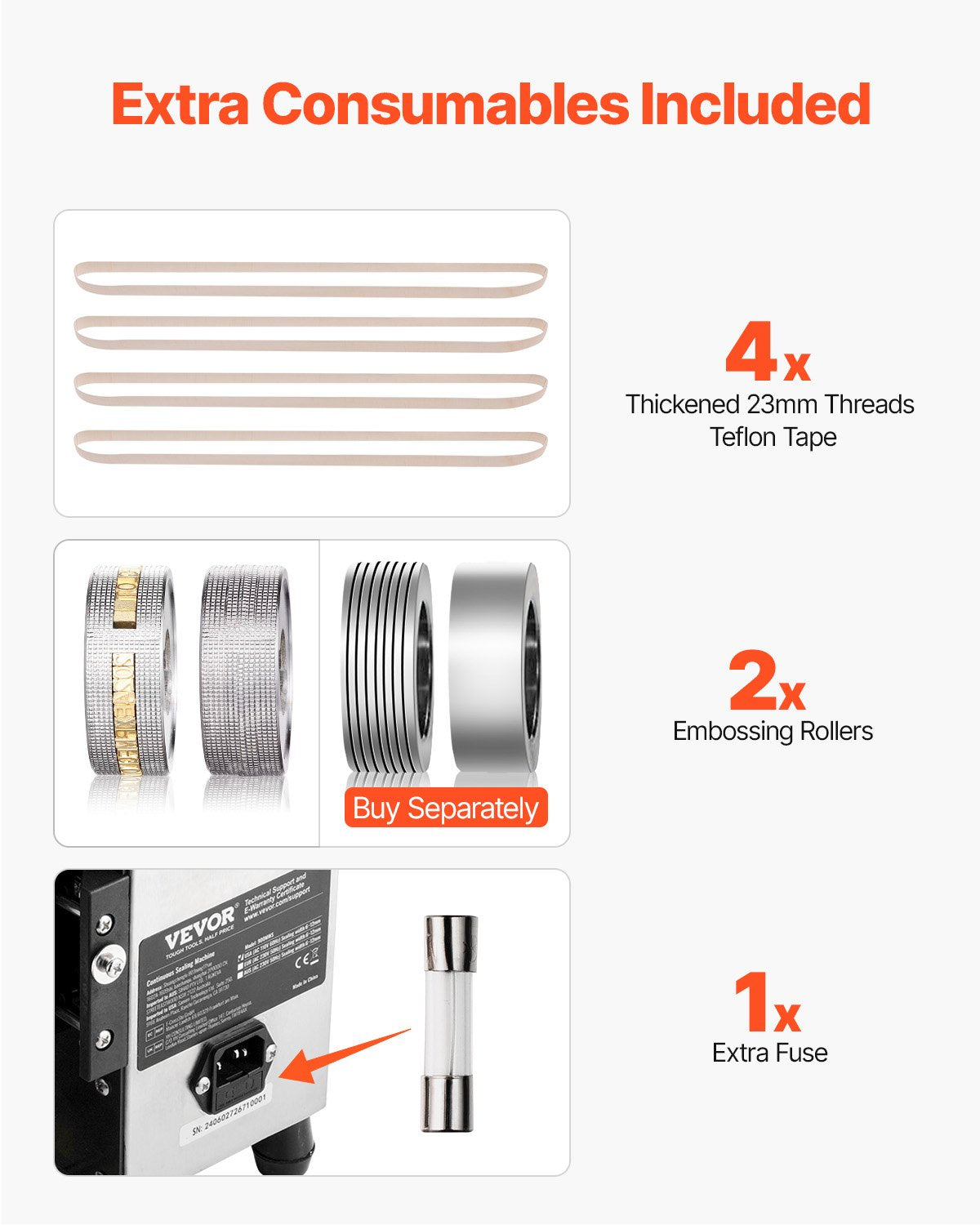 Kontinuerlig påsbandsförslutningsmaskin, 0,24-0,47 tum/6-12 mm förseglingsbredd, vertikal bandförslutningsmaskin med digital temperaturkontroll, påsförslutningsmaskin i kolstål för 0,02-0,8 mm plastpåsfilmer