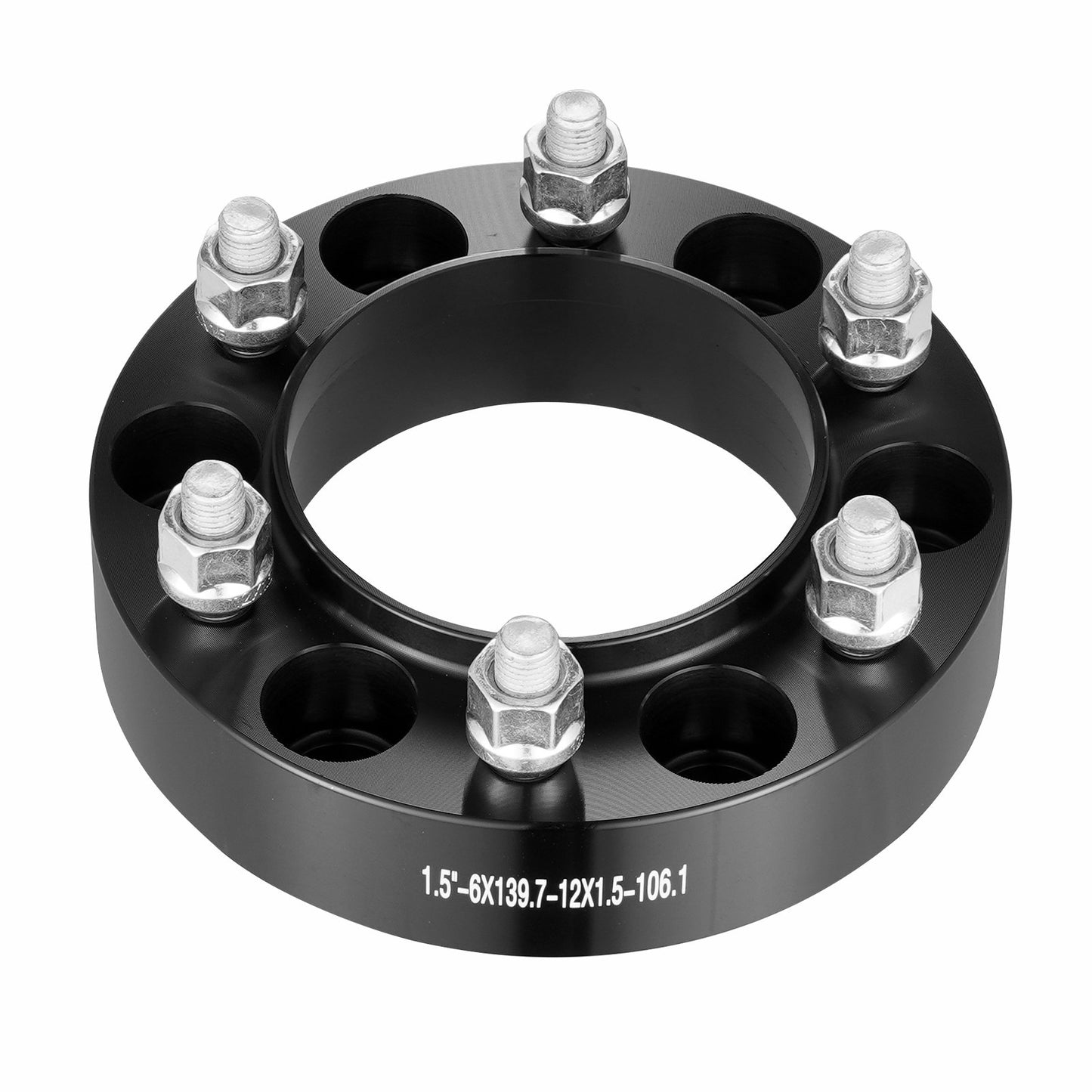 Wheel Spacers, 1.5" 6"x5.5" Wheel Adapters, 6 Lug Forged Spacer, 106.1 mm Bore Hubcentric M12 x1.5 Studs Spacers, Fit for 1996-2022 Toyota and Lexus, 4 PCS Black