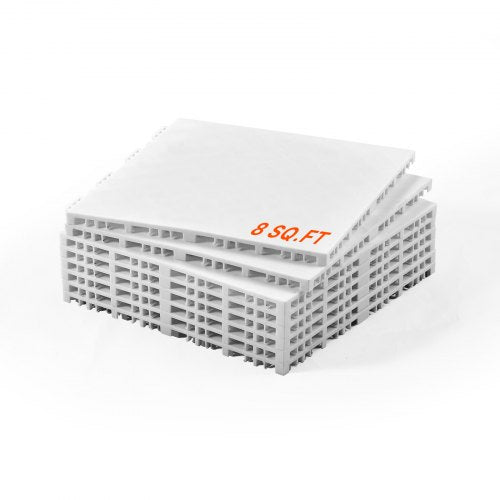 Dryland Tiles for Hockey Floor Mat, 12 x 12 in 8 Pcs Interlocking Versatile Training Surface, Dance Floor Tiles, Hockey Training Equipment Board for Shooting (Ash Gray, 8 sq. ft/Box)