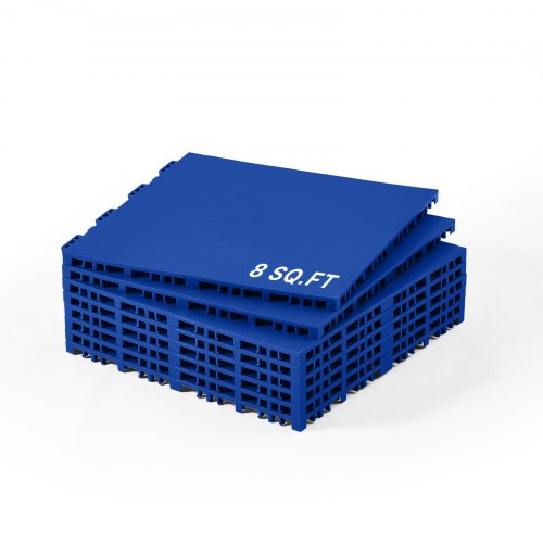 Dryland Tiles for Hockey Floor Mat, 12 x 12 in 8 Pcs Interlocking Versatile Training Surface, Dance Floor Tiles, Hockey Training Equipment Board for Shooting (Blue, 8 sq. ft/Box)