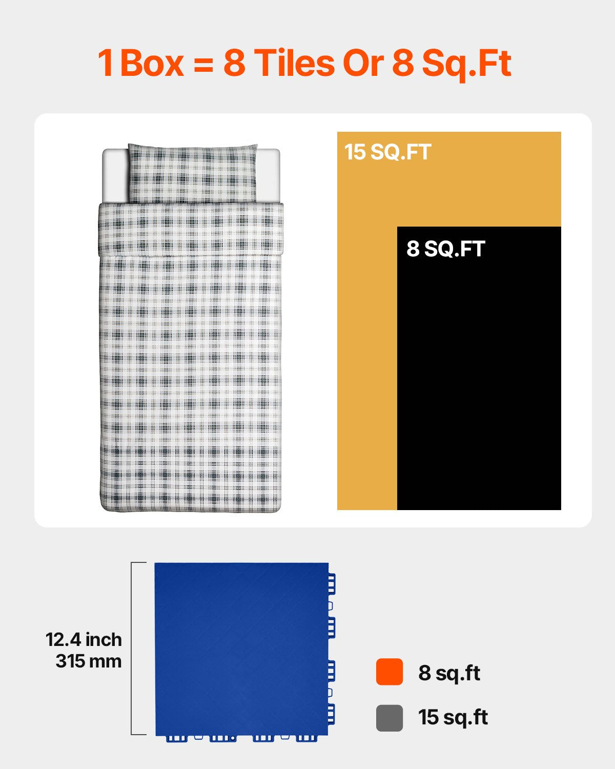 Dryland Tiles for Hockey Floor Mat, 12 x 12 in 8 Pcs Interlocking Versatile Training Surface, Dance Floor Tiles, Hockey Training Equipment Board for Shooting (Blue, 8 sq. ft/Box)