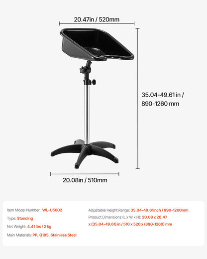 Portable Shampoo Bowl, Shampoo Sink with Adjustable Height & Angle, Salon Hair Wash Sink with Drain Hose and Star-Shaped Support Base for Barbershop Beauty Spa Center Home Use