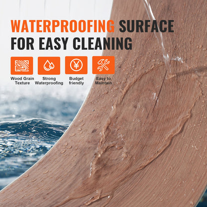 Interlocking Vinyl Floor Tiles 1220 X 185 mm, 10 Tiles 5.5mm Thick Snap Together, Deep Brown Wood Grain DIY Flooring for Kitchen, Dining Room, Bedrooms & Bathrooms, Easy for Home Decor