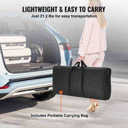 Bärbart mässbord, 1980 x 385 x 880 mm, displaymonter för mässdisk med vägg, hopfällbart reklambord för detaljhandeln, barbord med förvaringsställ och bärväska