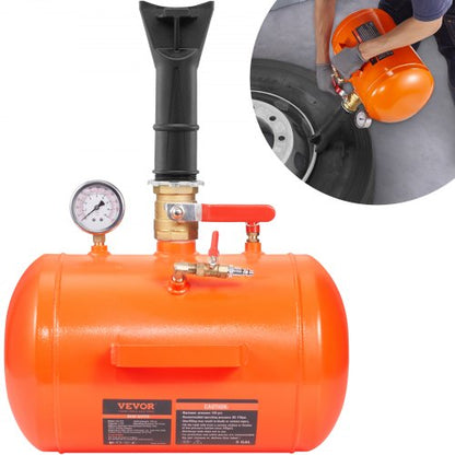 Tire Bead Seater, 5 Gal/19L Air Tire Bead Blaster with Pressure Gauge & Handle, 145 PSI Seating Tool Inflator Tank, 85-116 PSI Operating Pressure for Car Truck ATV