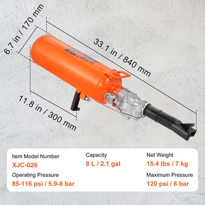 Tire Seater, 2.1 Gal/8 L Air Tire Blaster, 120 PSI Handheld Blaster, Upgraded Portable Tire Inflator Tool, 85-116 PSI Operating Pressure for Tractor Truck ATV Car
