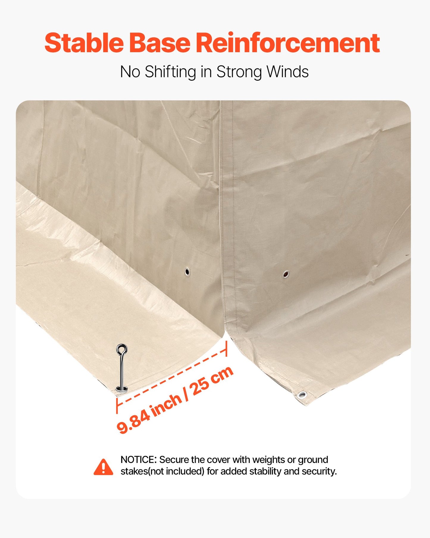Vinterpaviljongöverdrag passar 3,05 x 3,05 m paviljonger med hård tak, allväderspaviljongöverdrag med sidoväggar och fönster, högdensitets PE-material, slutna förvaringsskydd, paviljonger ingår ej