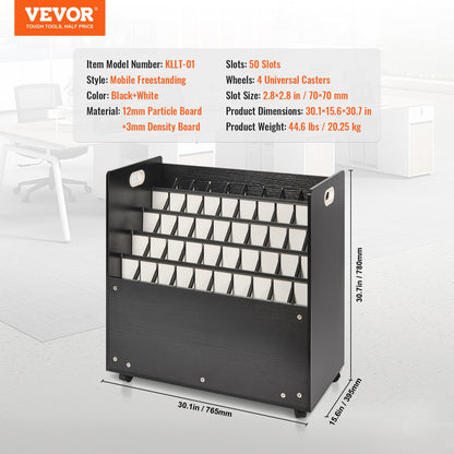 Ritningsförvaringsställ, 50 platser, mobilt ritningsförvaringsskåp, trärulle, arkivvagn för byggplan, karta, affisch, arkitektonisk ritningshållare för hem, kontor, skola