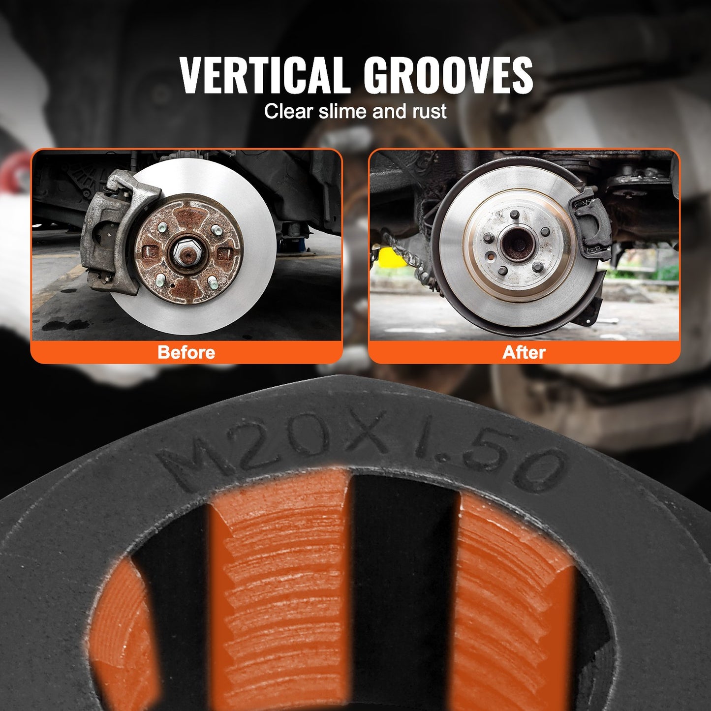 10-Piece Axle Spindle Thread Chaser Set, Metric M20 M22 M24 and UNF 13/16" 3/4" Thread Restorer Tool, Rethreading Tool Kit with Extension Bar, Hex Wrench, Storage Case, for Damaged Axle Spindles