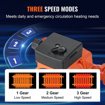 LPS25-4S-180 Varmvattencirkulationspump, 220V, 72W 50LPM Varmvattencirkulationspump, 38 mm (1,5") gängad NPT 3-växlad cirkulationspump, tystgående cirkulationspump för varmvattenberedare i hemmet