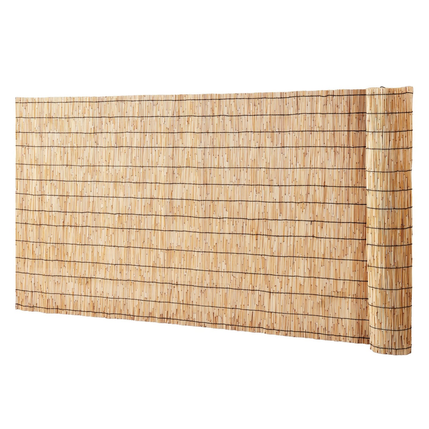 Naturligt vassstaket, 3,3 fot x 13,3 fot, vassskärmsgardin balkongvassstaket i rulle för utomhusbruk bakgård uteplats, dekorativt staket för bakgård trädgårdsstaket avdelare, skärmslöjd panelgardin