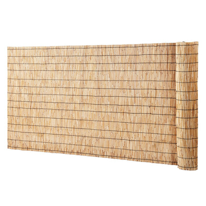 Naturligt vassstaket, 3,3 fot x 13,3 fot, vassskärmsgardin balkongvassstaket i rulle för utomhusbruk bakgård uteplats, dekorativt staket för bakgård trädgårdsstaket avdelare, skärmslöjd panelgardin