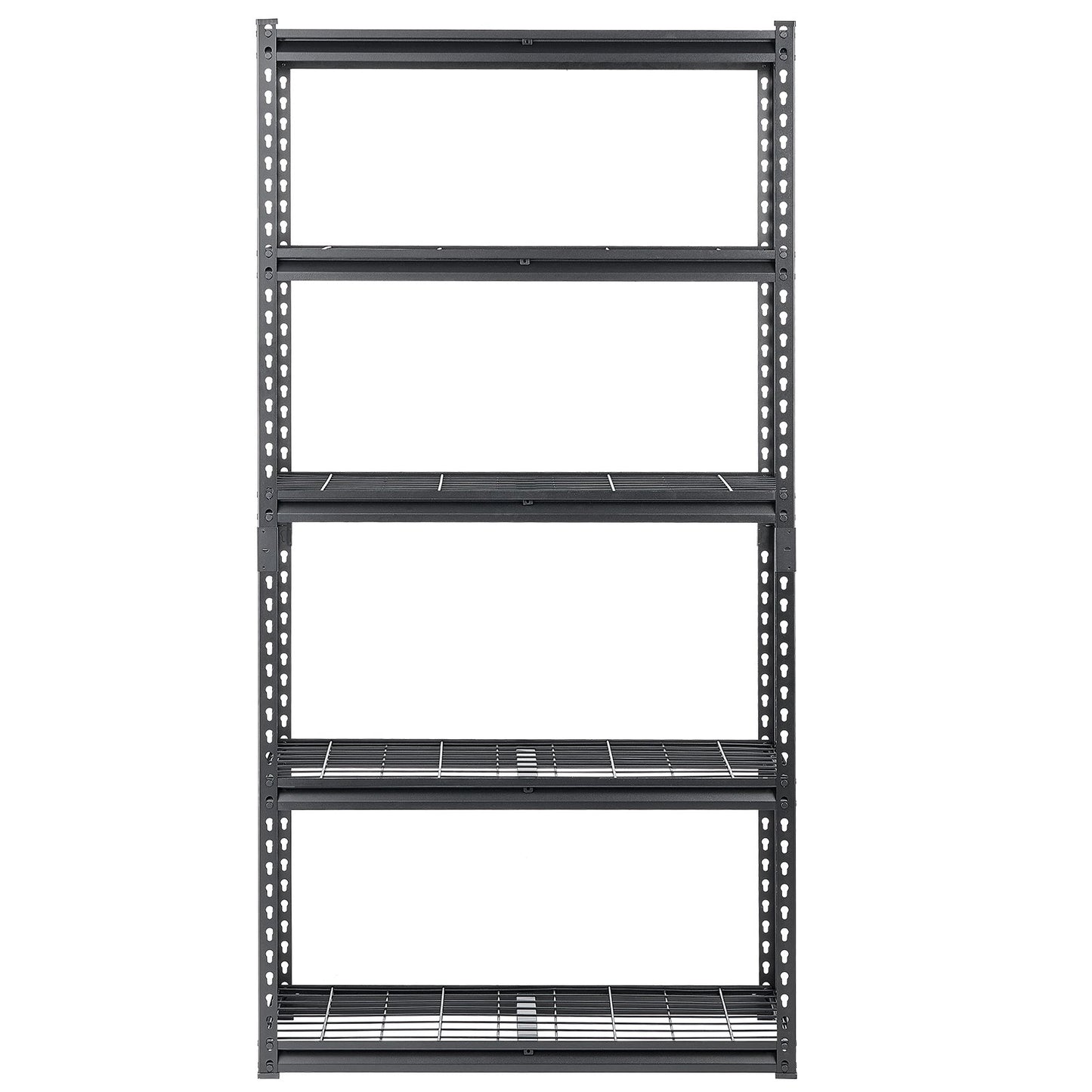 Storage Shelves, 2000 lbs, 5 Tier Heavy Duty Garage Shelving, 16" D x 36" W x 72" H Adjustable Metal Shelves for Industrial Shelving Unit Utility Shelf, for Kitchen, Warehouse, Basement, Black