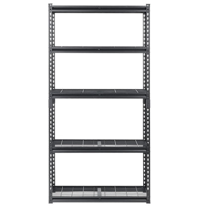 Storage Shelves, 2000 lbs, 5 Tier Heavy Duty Garage Shelving, 16" D x 36" W x 72" H Adjustable Metal Shelves for Industrial Shelving Unit Utility Shelf, for Kitchen, Warehouse, Basement, Black