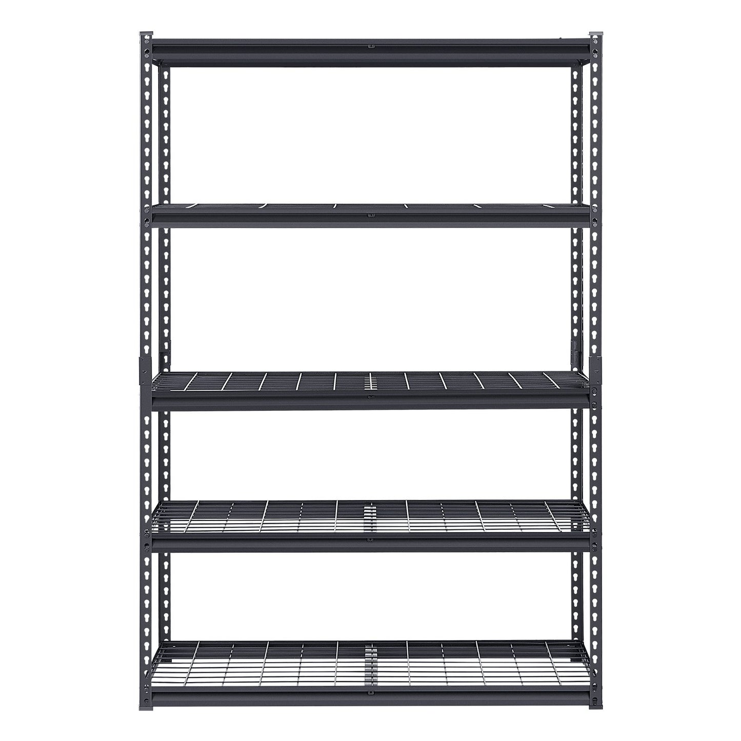 Storage Shelves, 3000 lbs, 5 Tier Heavy Duty Garage Shelving, 20" D x 48" W x 72" H Adjustable Metal Shelves for Industrial Shelving Unit Utility Shelf, for Kitchen, Warehouse, Basement, Black