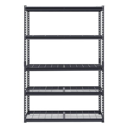 Storage Shelves, 3000 lbs, 5 Tier Heavy Duty Garage Shelving, 20" D x 48" W x 72" H Adjustable Metal Shelves for Industrial Shelving Unit Utility Shelf, for Kitchen, Warehouse, Basement, Black