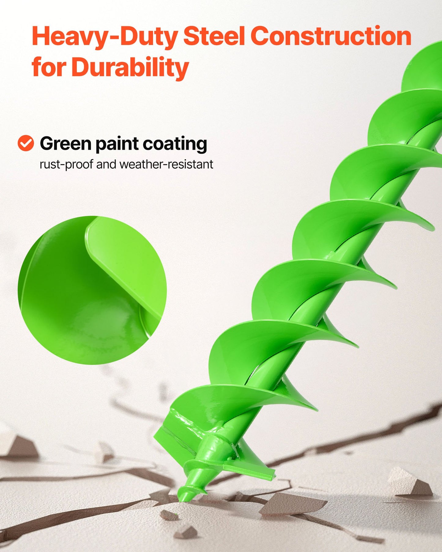 Borrkrona för plantering, 100 x 790 mm spiralborrkrona, kompatibel med borrar med 20 mm innerdiameter, kraftigt verktyg för lökplantering, stolphålsborrtillbehör för trädgårdsgrävare