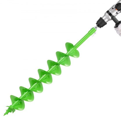 Borrkrona för plantering, 120 x 790 mm spiralborrkrona, kompatibel med borrar med 20 mm innerdiameter, kraftigt verktyg för lökplantering, stolphålsborrtillbehör för trädgårdsgrävare