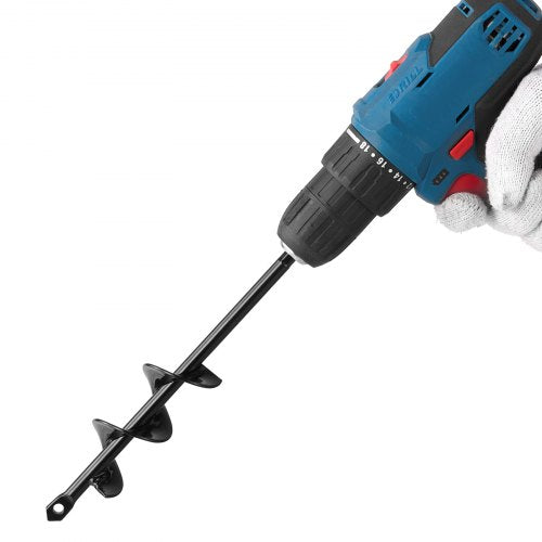 Borr för plantering, 40 x 220 mm spiralborr, för 3/8" sexkantsborrar, kraftigt verktyg för lökplantering, hålborrningstillbehör för grävning av trädgårdsstolpar, staket