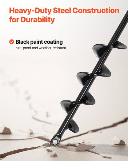 Borr för plantering, 40 x 420 mm spiralborr, för 3/8" sexkantsborrar, kraftigt verktyg för lökplantering, hålborrningstillbehör för grävning av trädgårdsstolpar, staket