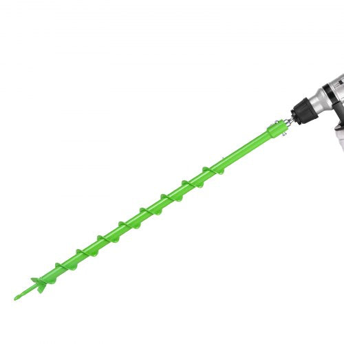 Borrkrona för plantering, 40 x 800 mm spiralborrkrona, kompatibel med borrar med 20 mm innerdiameter, kraftigt verktyg för lökplantering, stolphålsborrtillbehör för trädgårdsgrävare