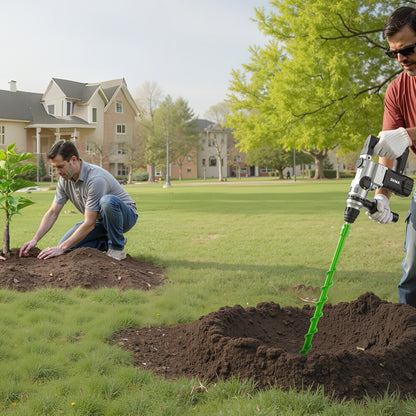 Borrkrona för plantering, 40 x 800 mm spiralborrkrona, kompatibel med borrar med 20 mm innerdiameter, kraftigt verktyg för lökplantering, stolphålsborrtillbehör för trädgårdsgrävare